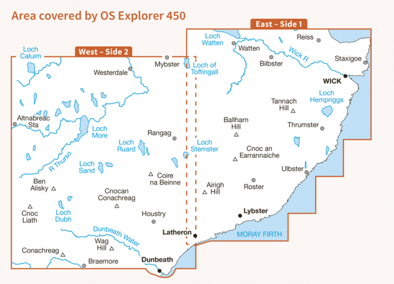 OS Explorer Map 450 - Wick and the Flow Country-1